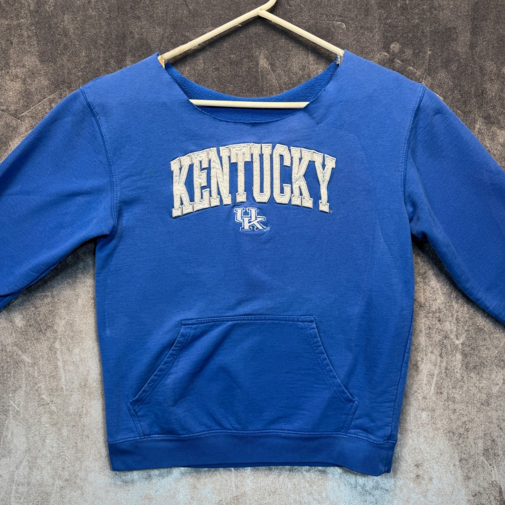 University Of Kentucky Sweatshirt Womens Blue Regular S NCAA Wildcats Pullover